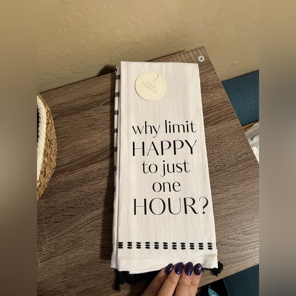 Target Bullseye Kitchen Bar Dish Towels Why Limit Happy to Just One Hour NWT